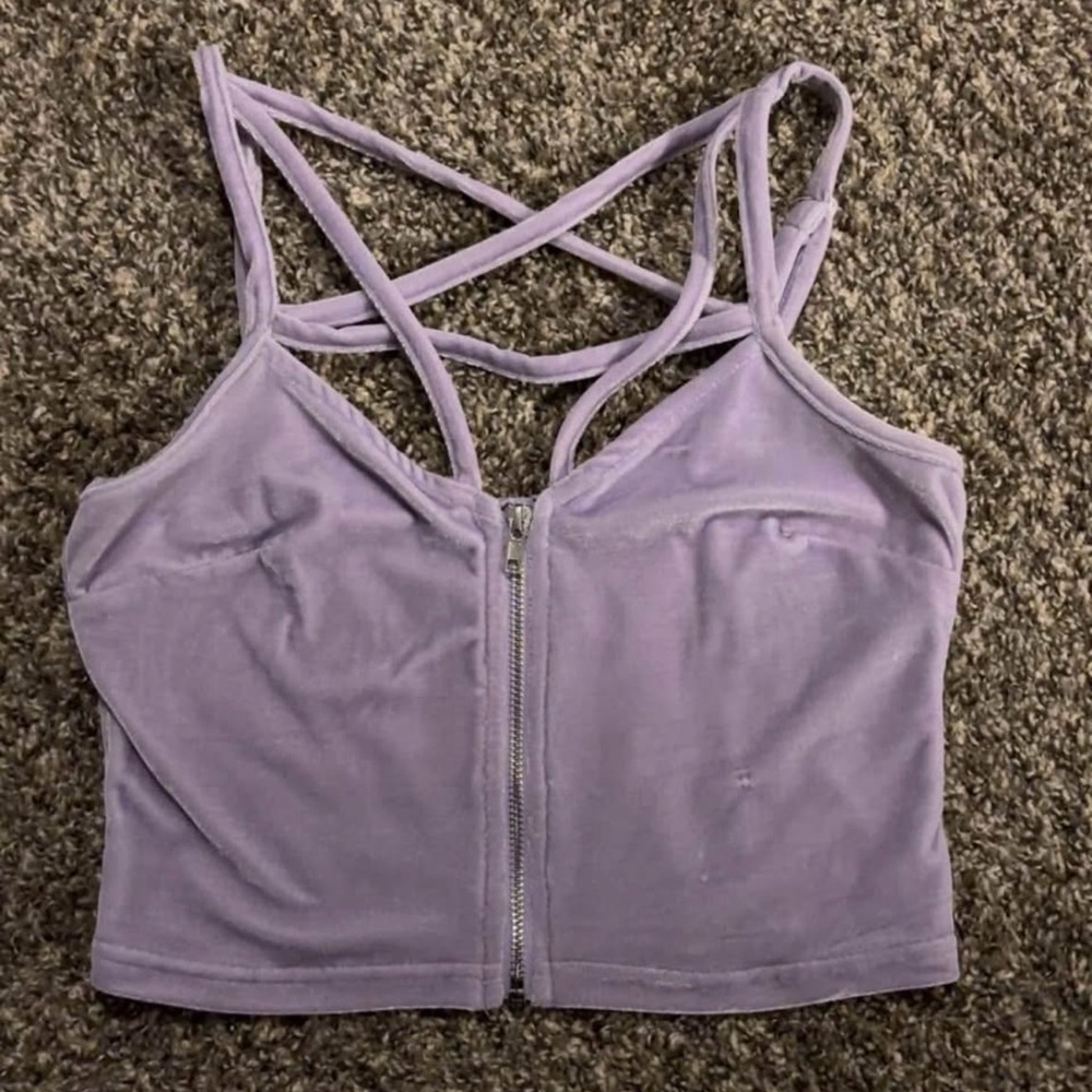 Killstar - Purple Zipper Pentagram top